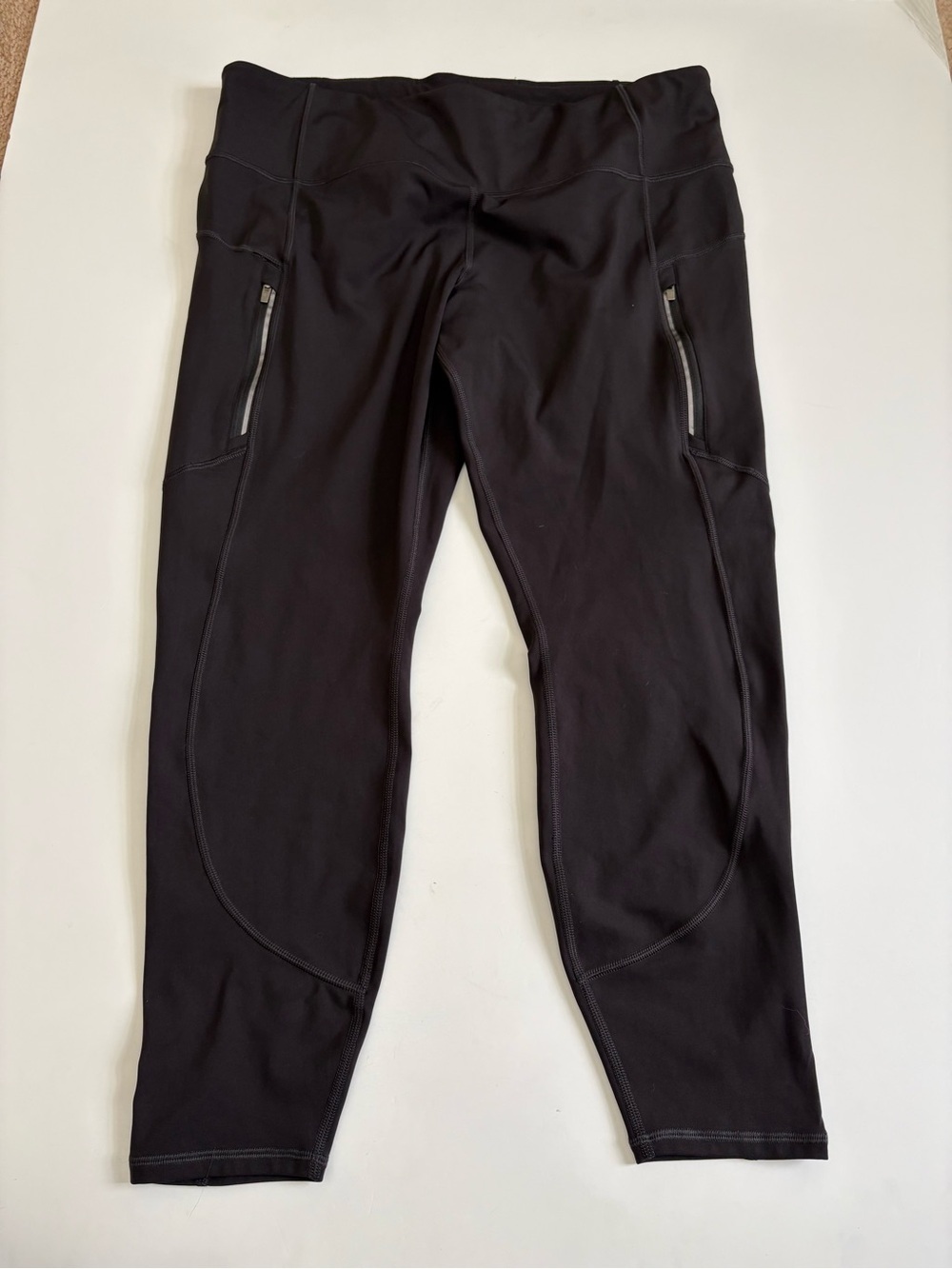 Athleta Rainier Tight Black Cropped Leggings Size XL
